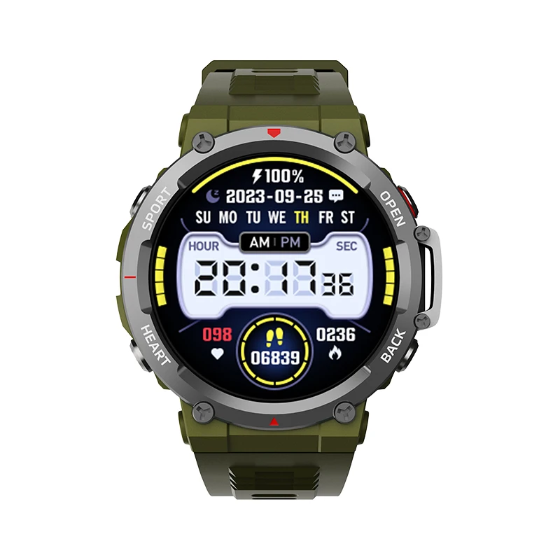 Montre de sport ZW25 NFC IP68 1.52 pouces écran 64M mémoire montre intelligente 2023 250mAh Assistant vocal reloj inteligente