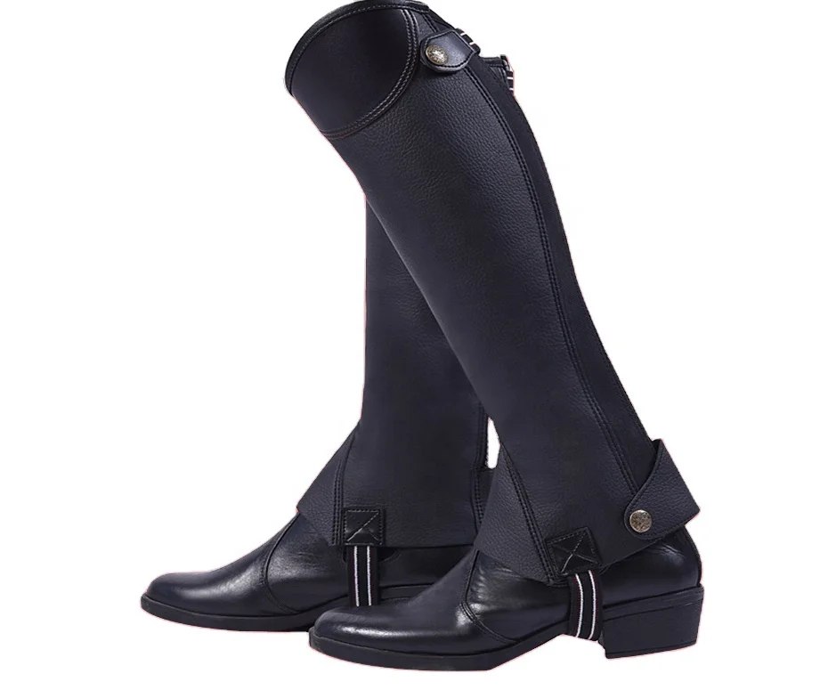 Demi-chaps Synthétiques Smartpak Eliza - Noir Taille M Pour équitation