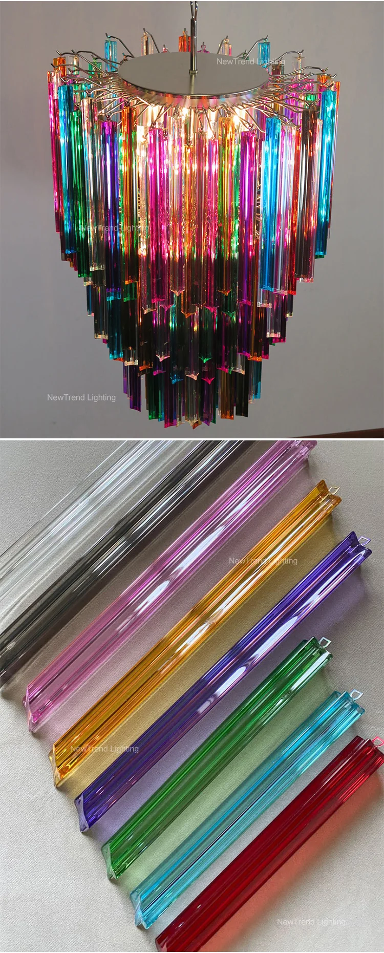 cpl 460 romantic french style murano glass chandelier  creative retro led pendant light for bedroom  dining-3