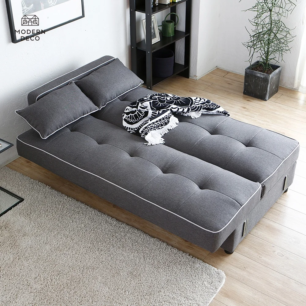 Mekanisme Sofa Tempat Tidur Modern Berbahan Tufted dengan Penyimpanan Futon Sofabed Sofa Cama yang Dapat Dilipat