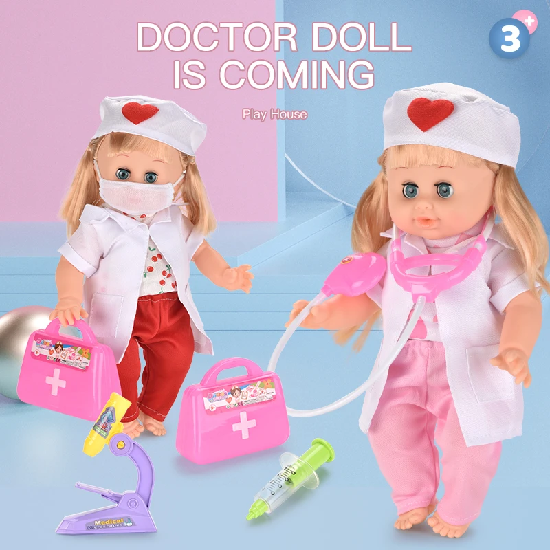 Playskool outlet set physicians doctors dr man woman doll