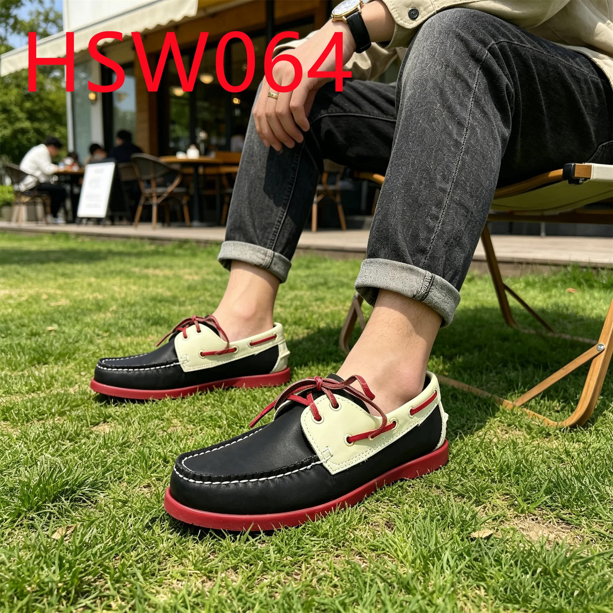 ZYF,Cruise Vacation Non-irritating Anti-odor Fashion Boat Shoes Practical&convenient Lace up Style Casual Driver Shoes HSW064