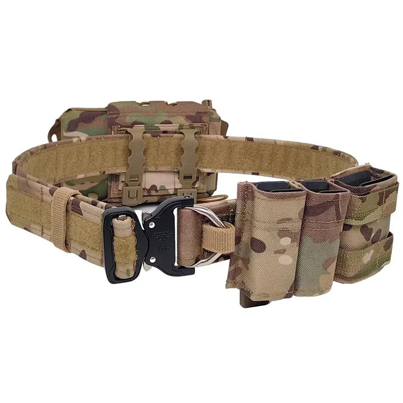 High Quality Durable Multifunctional Modular Equipment Outdoor Sport Enthusiasts Tactical Belt Hunting Belt with Medical Pouch