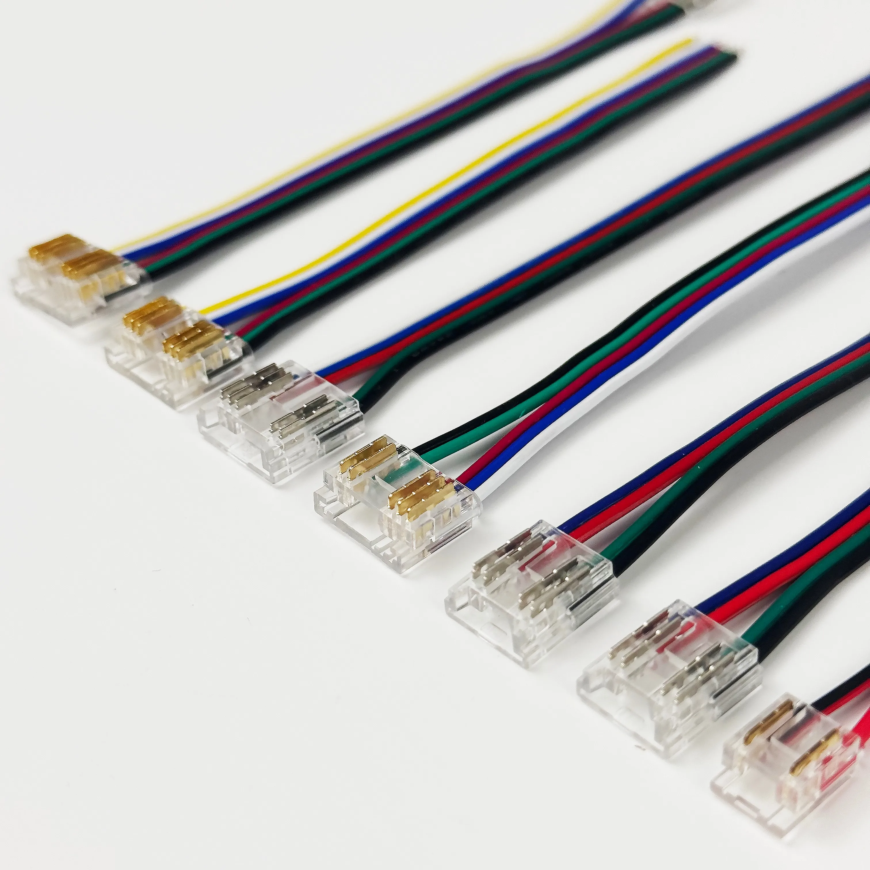 High Quality Led Strip Connector 5Mm-12Mm 2Pin 3Pin 4Pin 5Pin 6Pin Free Soldering Connector for SMD 5050 Rgb Rgbw Led Strip