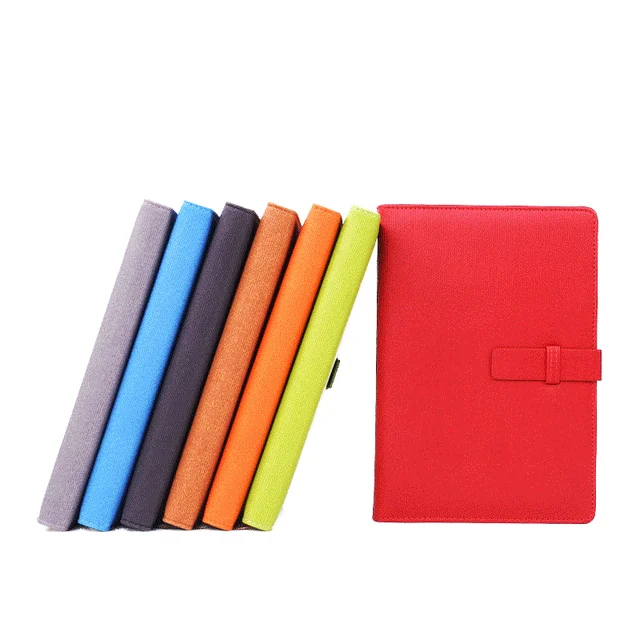 New solid color PU leather notepad custom notebook inner page printed logo Student diary office business book