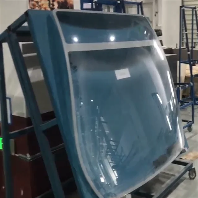 Customized Hot-bent Double-curvature Tempered Laminated Insulating Glass for High-speed Rail, Ship and Aircraft Front Windshield