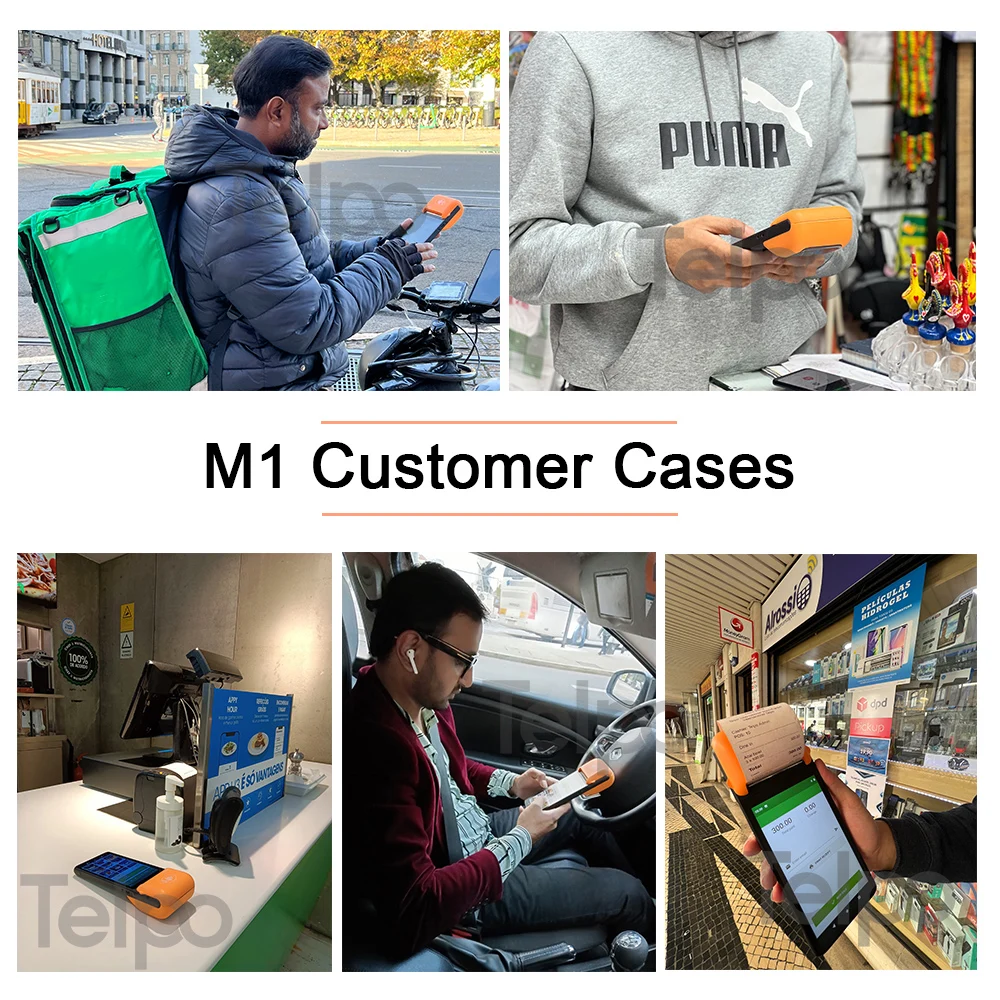Telpo Android 12 Smart Mobile Takeaway Handheld Pos Terminal with Nfc Reader 6 Inches Screen with Ticket