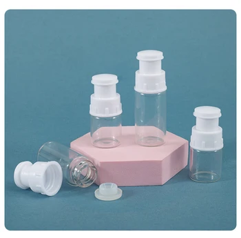 Skin care product shake powder plastic squeeze flap frosting sub packaging spray transparent glass cosmetics travel bottle