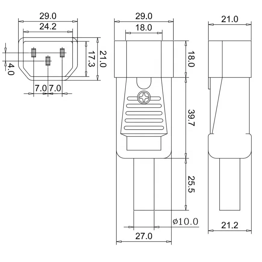 
 Горячая Распродажа, штепсельная вилка iec c14 к гнезду c13 10 А, гнездовой адаптер питания iec, разъем C13  