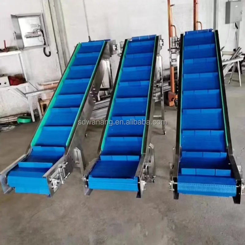 Incline Elevadora Sidewall Lift Conveyor With Hopper For Fruit ...