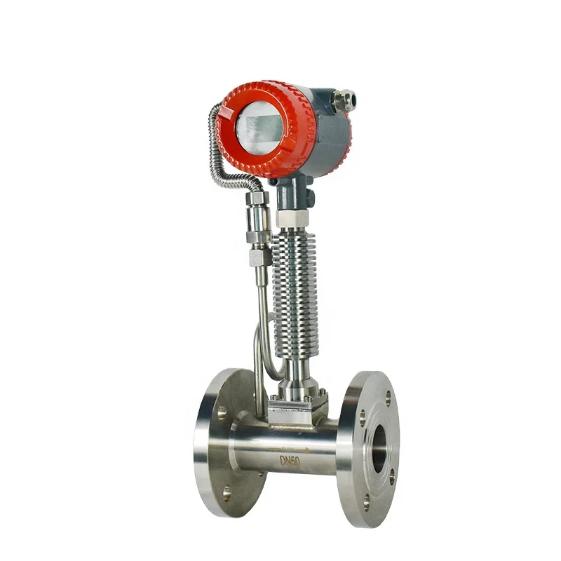 Piezo Sensor for vortex Flow Meter vortex Flowmeter Plug in Very Low Pressure Type Intelligent vortex Steam air Flowmeter Dn100
