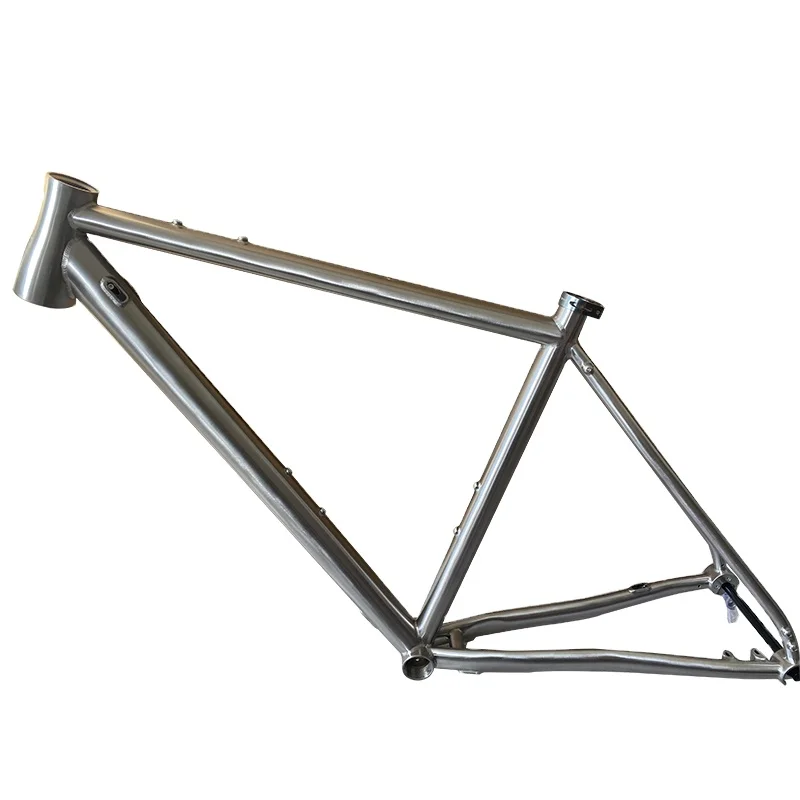 Factory Wholesale Support Customization Titanium Alloy Grovel Bicycle Frame by  Pytitans