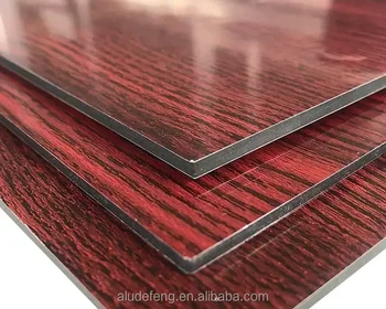 wood grain exterior pvdf alucobond acm cladding panel