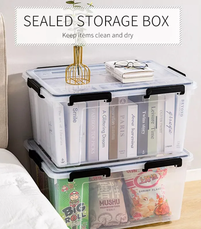 With Buckle Down Plastic Waterproof Large Storage Bin Utility Tote