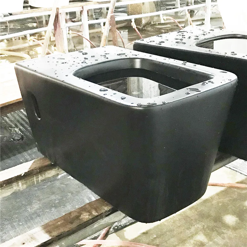 Northern Europe Modern High End Custom Designer Bathroom WC Matte Black Wall Hung Toilets
