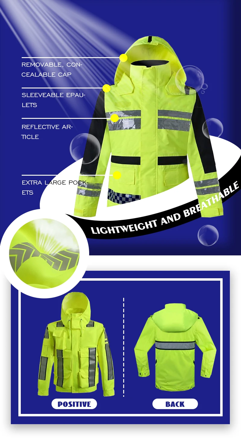 Factory Price Hi Vis Safety Vest And Jackets Waterproof Polyester ...