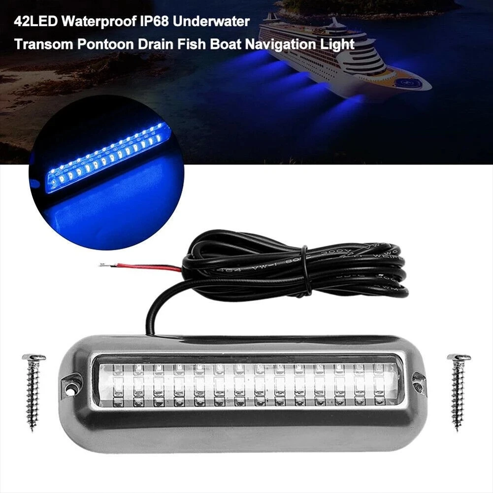 50w 42 Leds Boat Transom Light Stainless Steel Waterproof Marine Boat ...