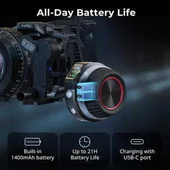 SmallRig Wireless Handwheel Controller (Lite), Single-Touch A/B Marking, 21H Battery Life, for DSLR and Cine Lenses - 4295 detail image