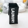 Scatola porta lettere in cotone e lino nero