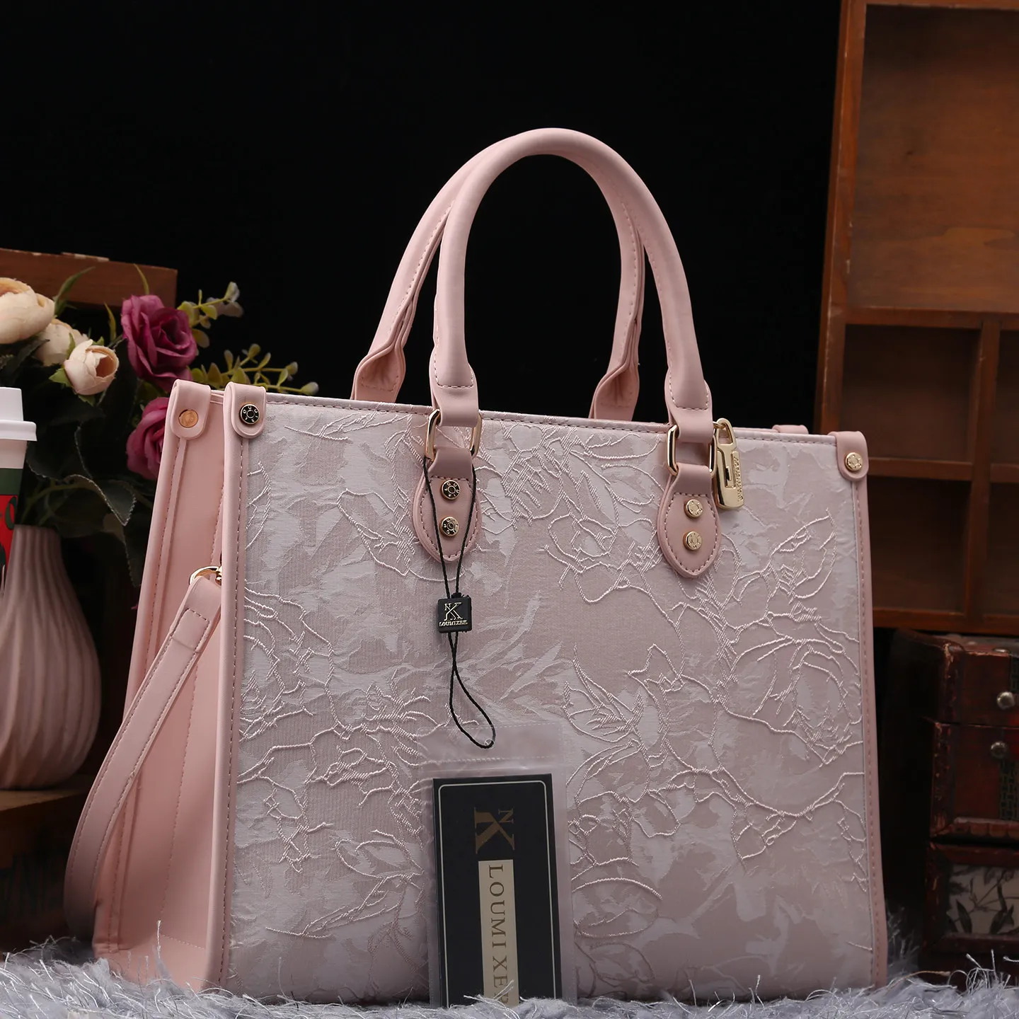 LOUMIXER 2025 Women's Casual Handbag - Large Capacity & Embroidery