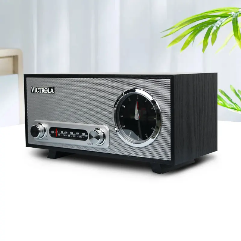 Bluetooth Speaker with FM Radio Analog Alarm Clock and 5V 1A USB Charging Out