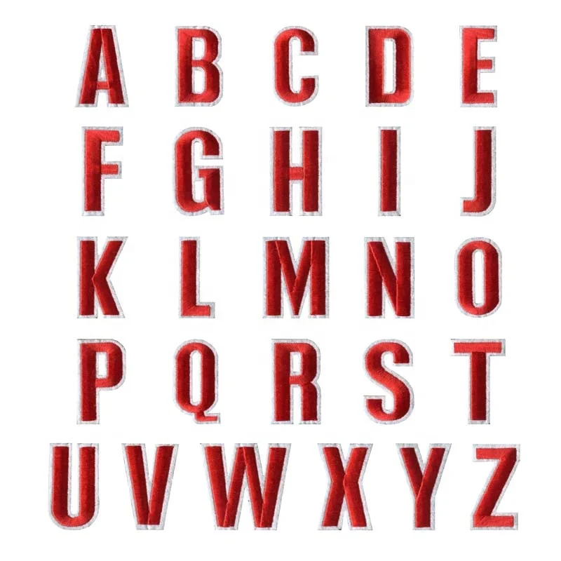 100 -Patchs De Lettres De L'alphabet Anglais,noir Et Blanc,écusson