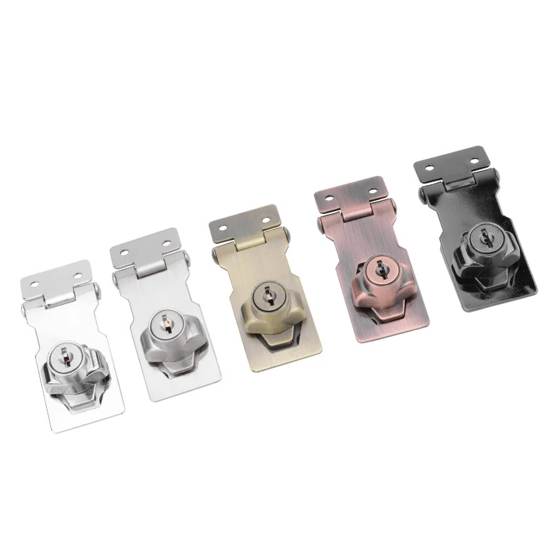 Furniture Safety Hasp Lock Door Window Bolt Latch Lock Zinc Alloy Staple Buckle For Door Lock