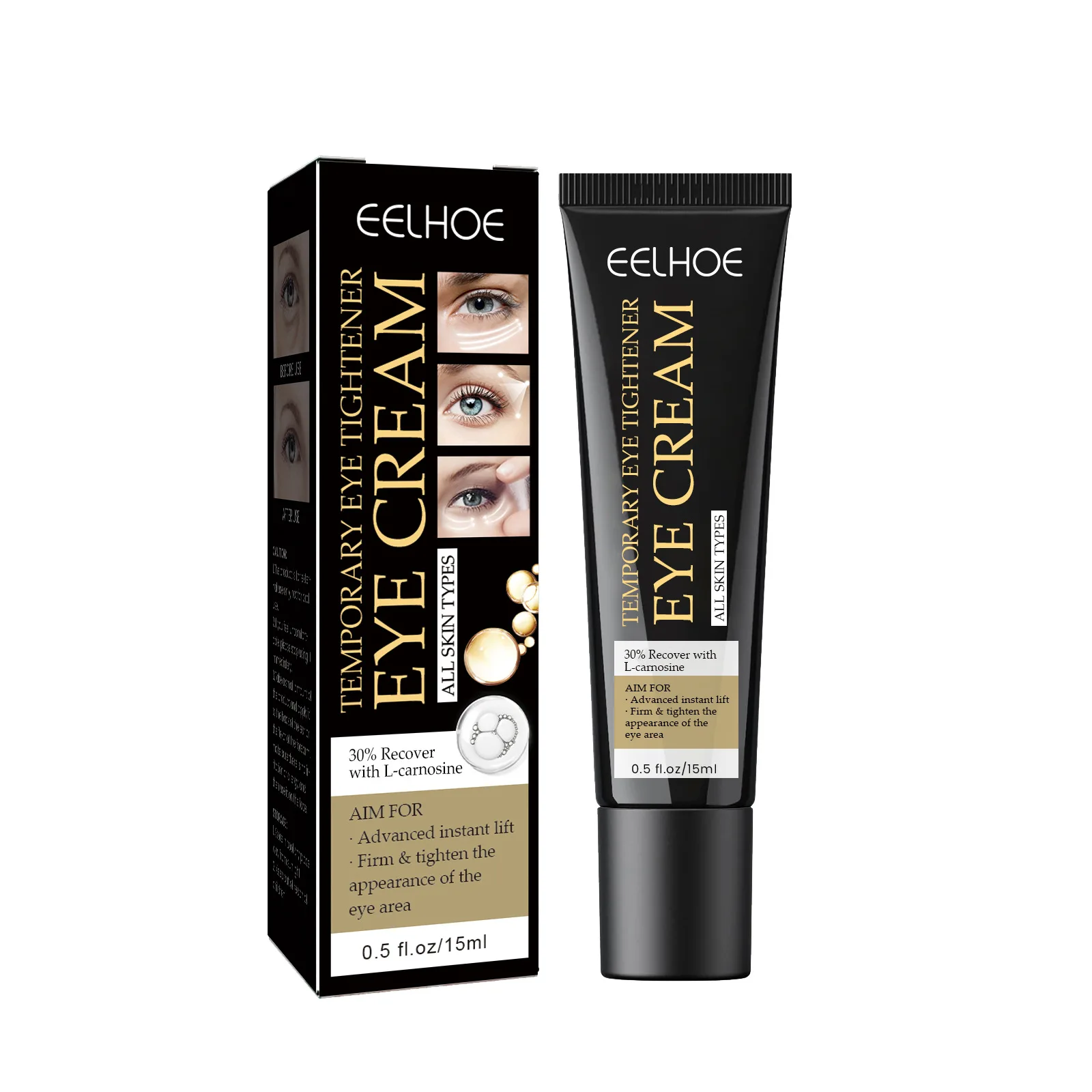 EELHOE Instant Firming Eye Cream Reduces Wrinkles Dark Circles Eye Bags Moisturizes and Tightens the Skin Around the Eyes