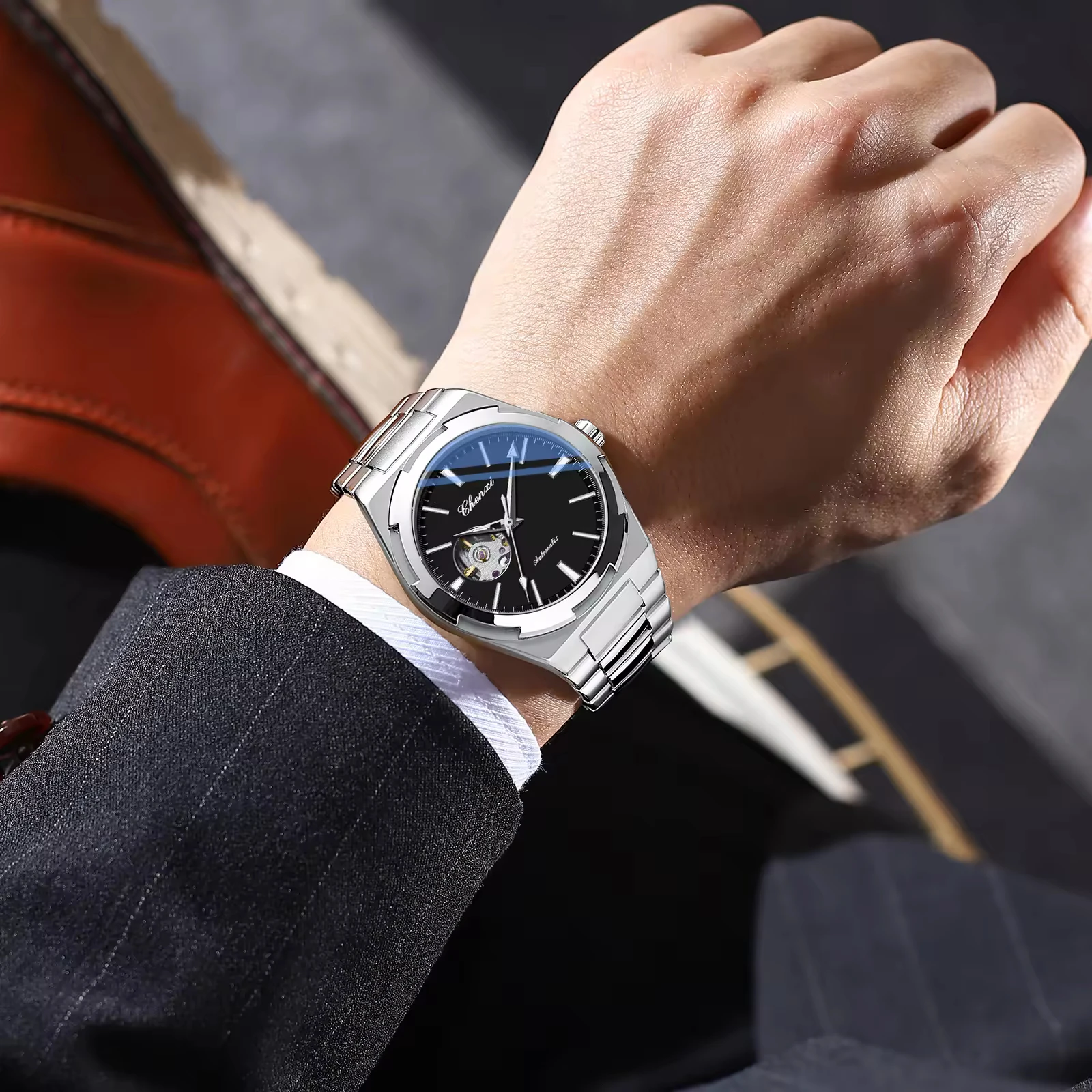 腕時計 CHENXI 8856 Mens Watch - Stylish & Durable Mechanical Timepiece