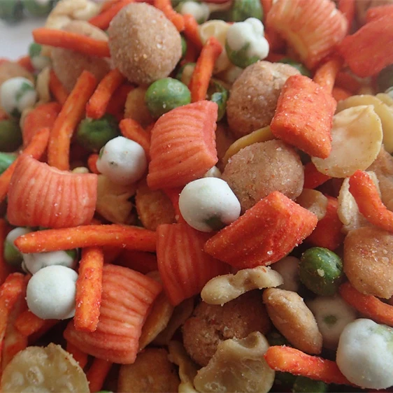 Delicious Oriental Mixed Nuts - Peanuts, Broad Beans, Shrimp Sticks, and Green Peas