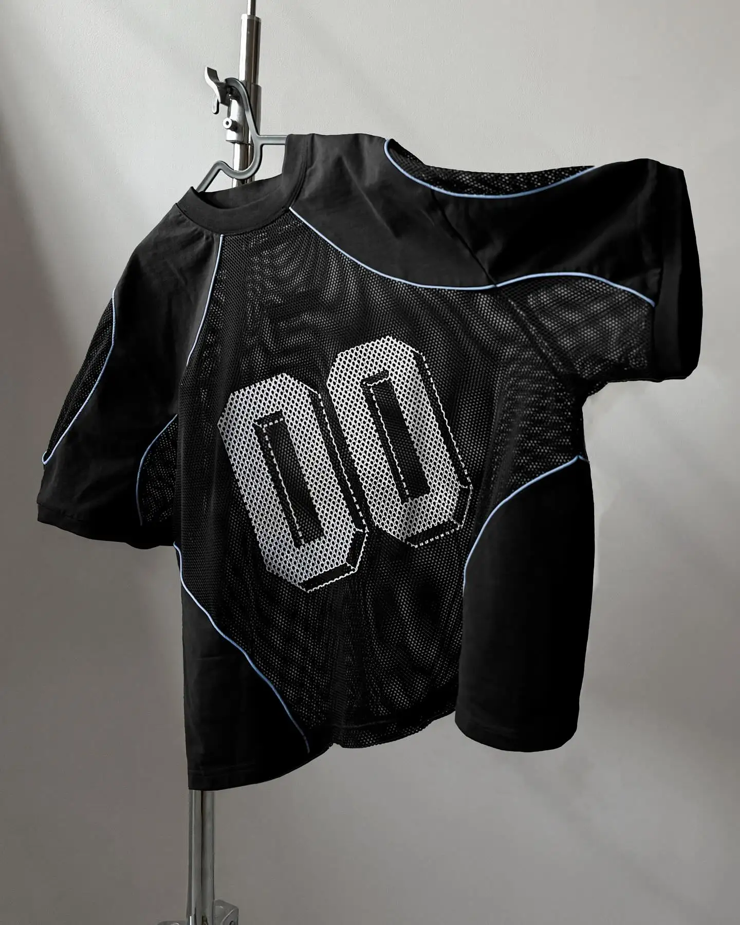 Salati Manufacturer Custom Reflective Print T-shirts Oversized Boxy Tee Football Jersey T-shirts for Men gallery 6