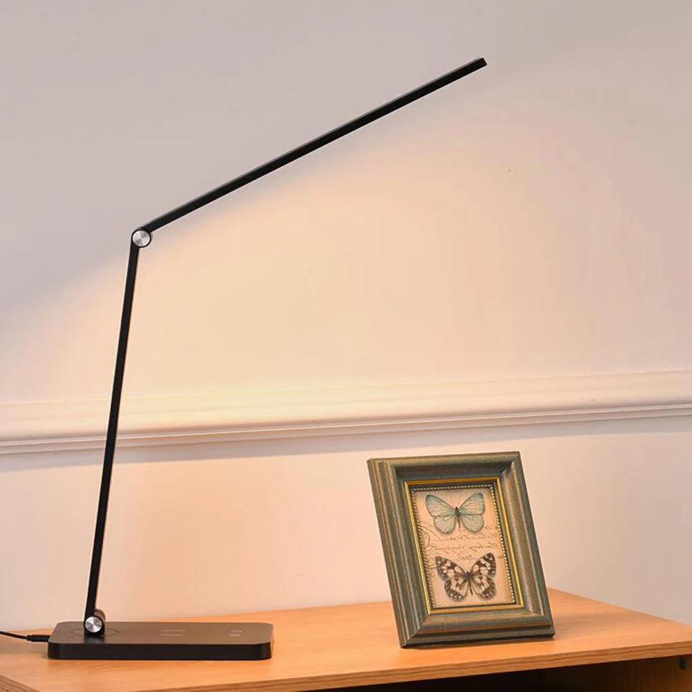 LED Table Lamp Eye-Caring Desk Lamps Natural Light Protects Eyes 5 Modes 5 Brightness Levels Touch Control Adjustable