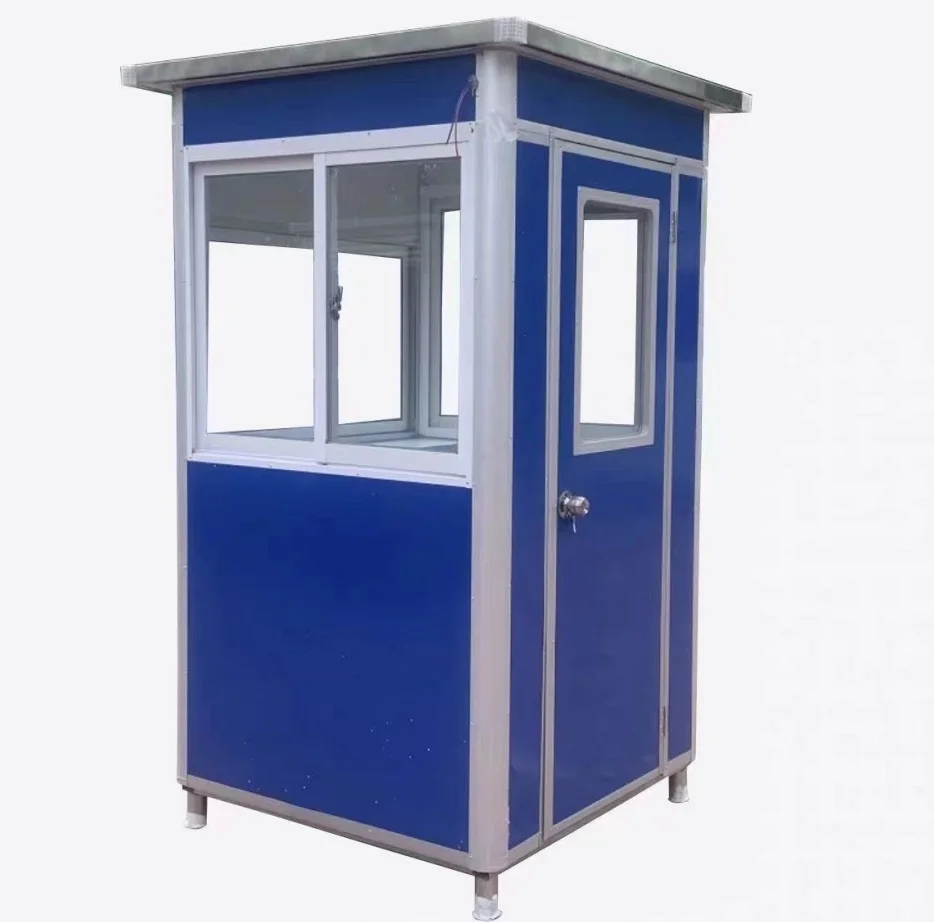 China-Made Low Cost Stainless Steel Security Cabin Guard Booth EPS Prefabricated Guard Room House Prefab Houses