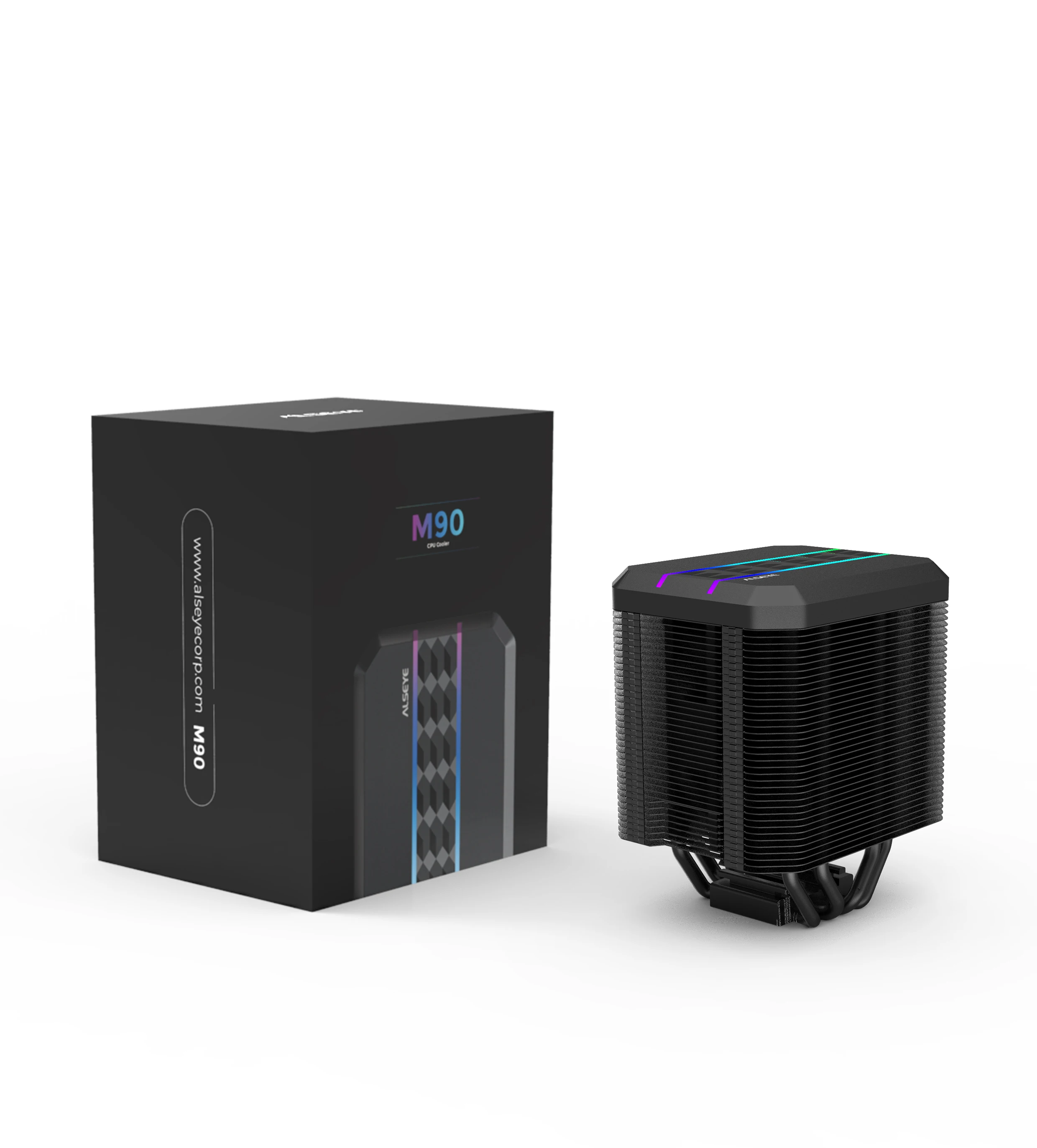 Alseye M90 Heatpipe Cpu Cooler With High Performance Fan And Argb ...