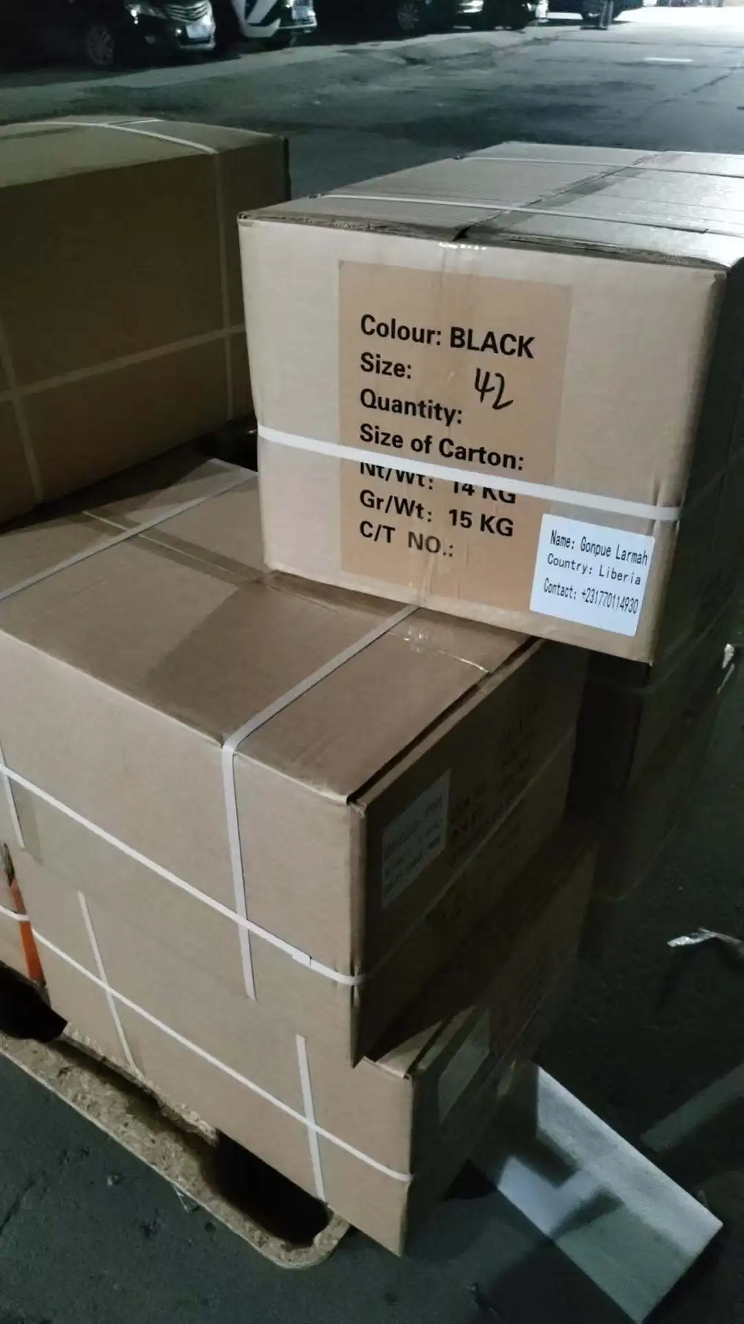 Packaging & shipping specifications