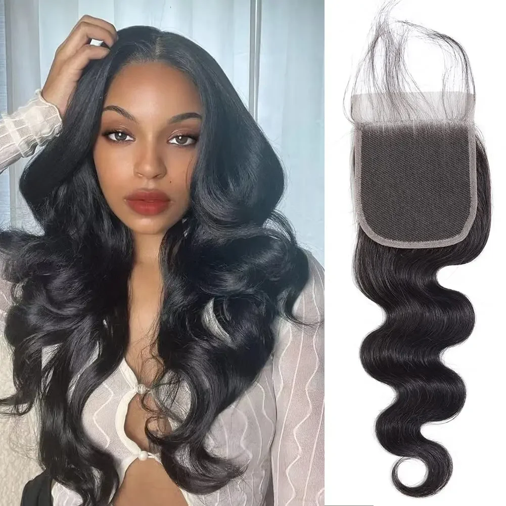 Peruvian Hair 4x4 Lace Closure Body Wave Hair 13x4 Transparent Lace Frontal 100% Human Hair_voghion.com