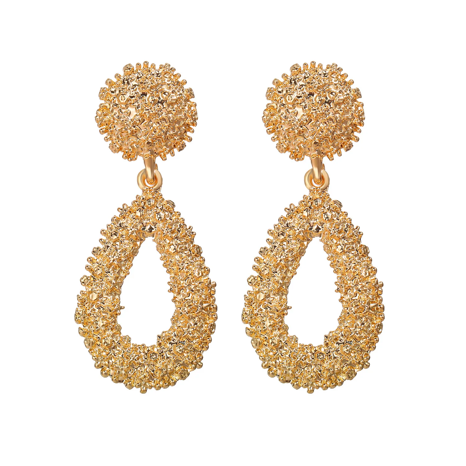 big gold drop earrings