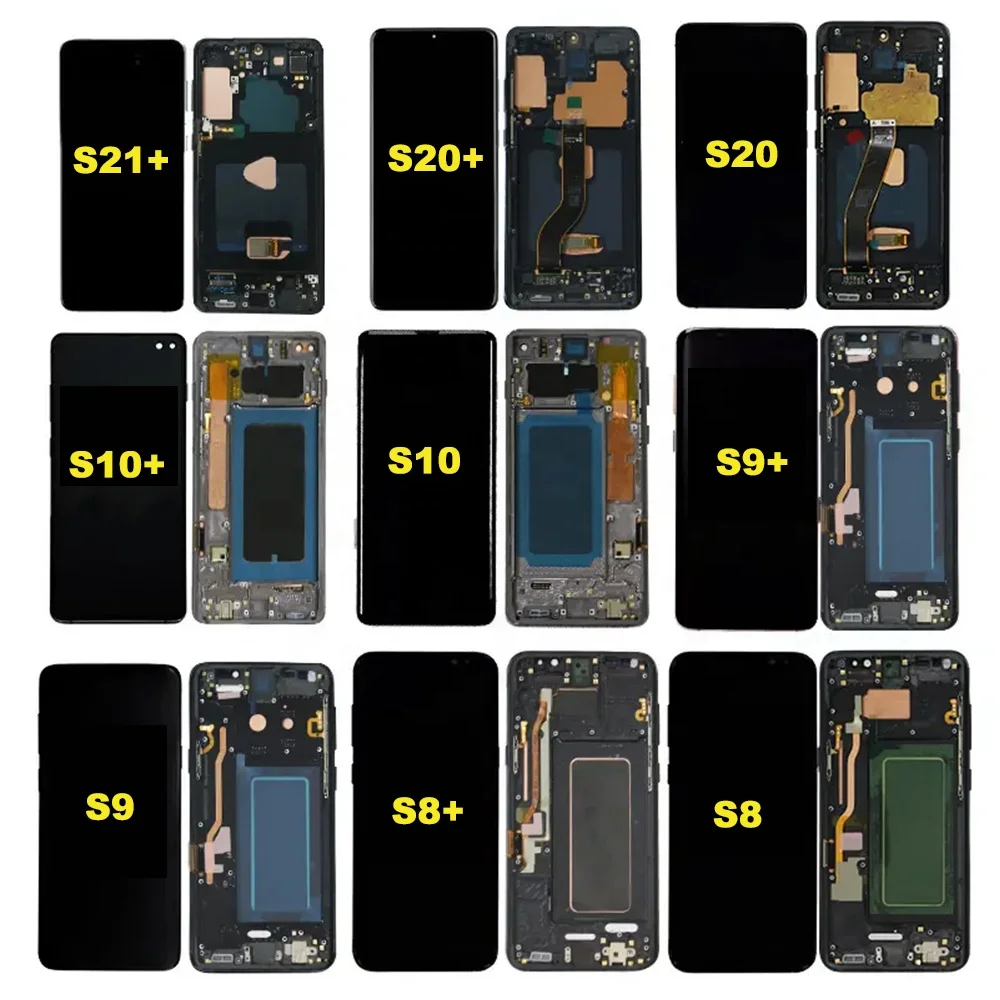 Screen for Samsung Galaxy S7 Edge S8 S9 G973 S10 S10plus S20 S21 S22 Ultra Plus 5G S 20 Original AMOLED LCD Display With Frame