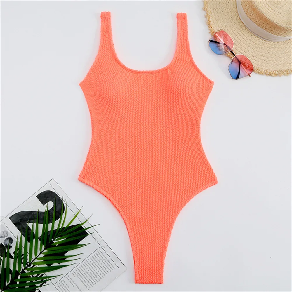 Special Pleated Fabric Summer Swimwear Beachwear Bales One Piece Design ...