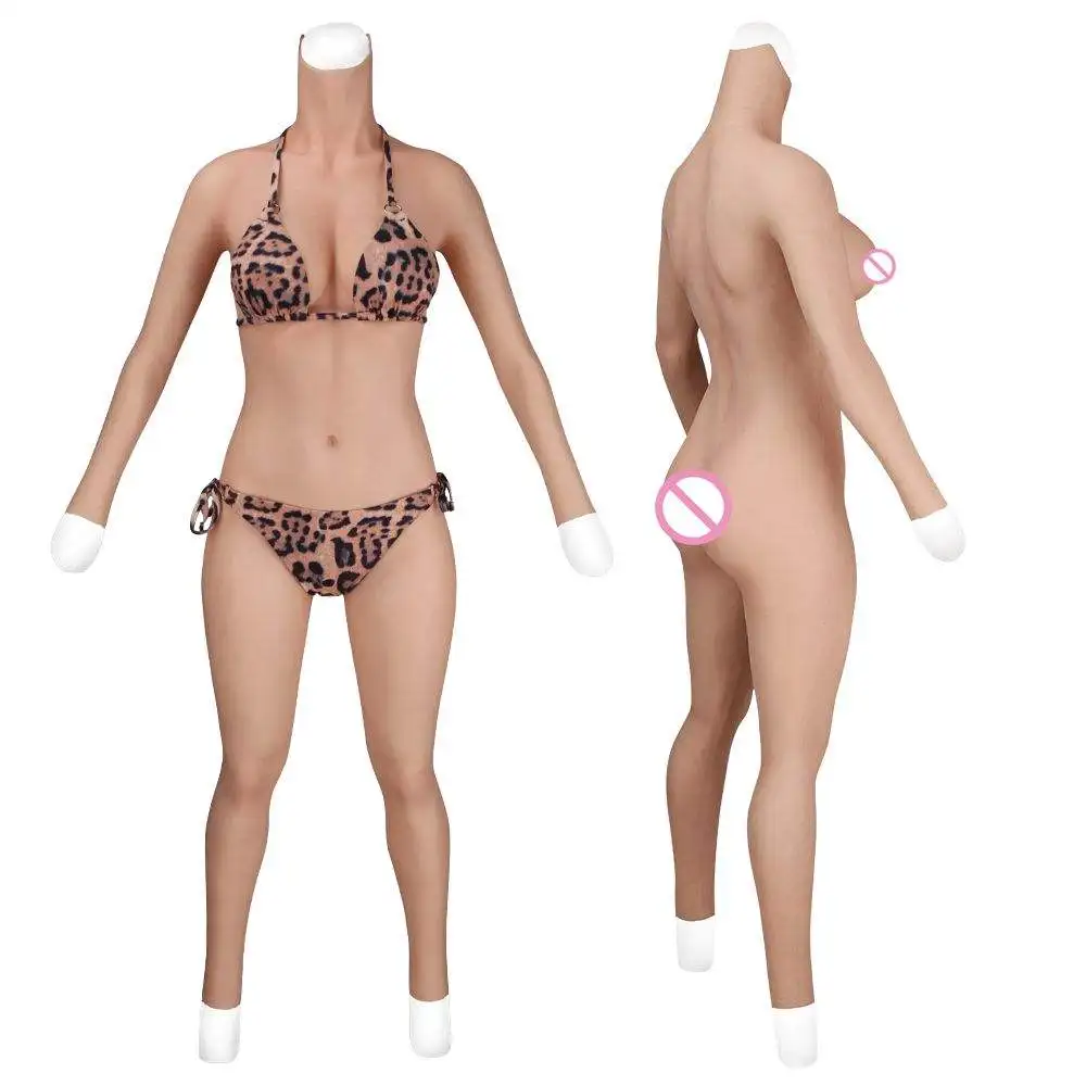 E Cup Cosplay Realistic Silicone Body Suit With Big Breast Forms Female False Pussy for Cosplayer Male to Female Transvestite