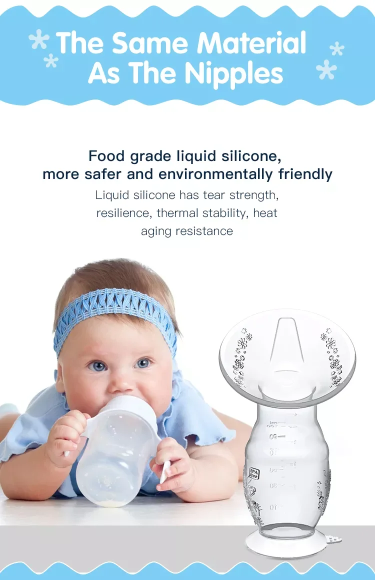 Custom Breast Milk Collector Suction Breast Pump With Dustproof Cover Lid 4oz Capacity Food