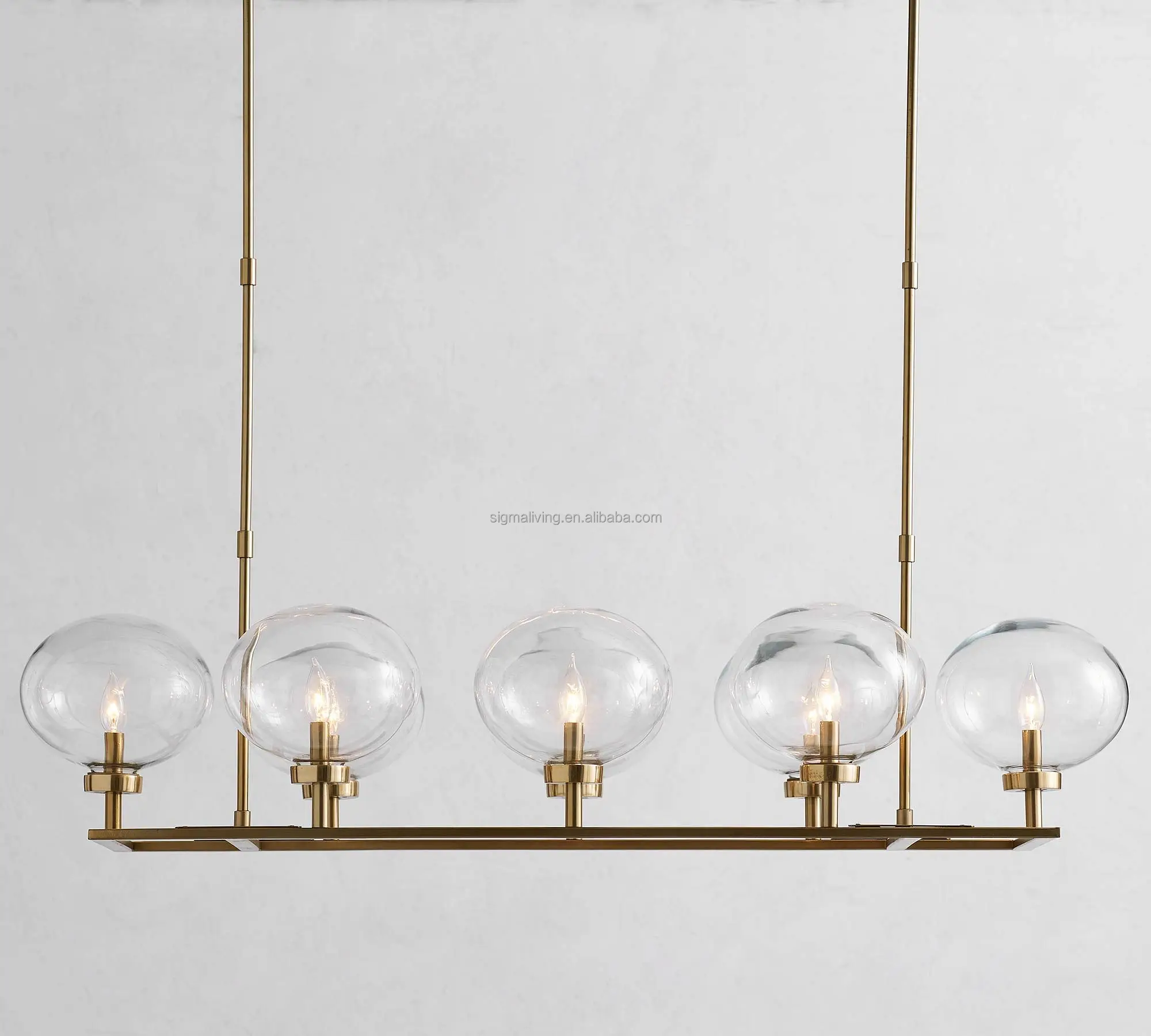 chandelier light luxury light glass globe chandelier