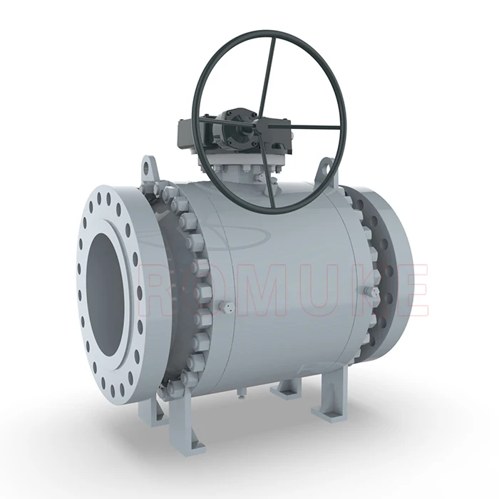 Q347F   API Standard Carbon Steel WCB 3-Piece Trunnion Mounted CAST STEEL TRUNNION BALL VALVE