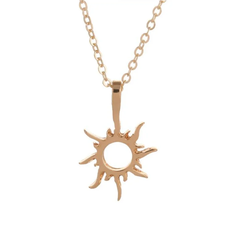 Fashion Gold-color Good Vibes Only Sun 
