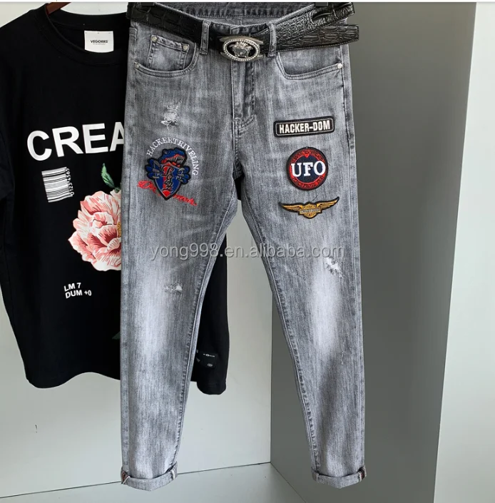 Pantalones Vaqueros Rasgados De Pierna Recta Para Hombre,Jeans Nostálgicos  A La Moda,Precio Especial De Alta Calidad,Comercio Exterior,Venta Al Por  Mayor - Buy Los Hombres De Vaqueros,Cuerpo Delgado Estilo Europeo Y  Americano De