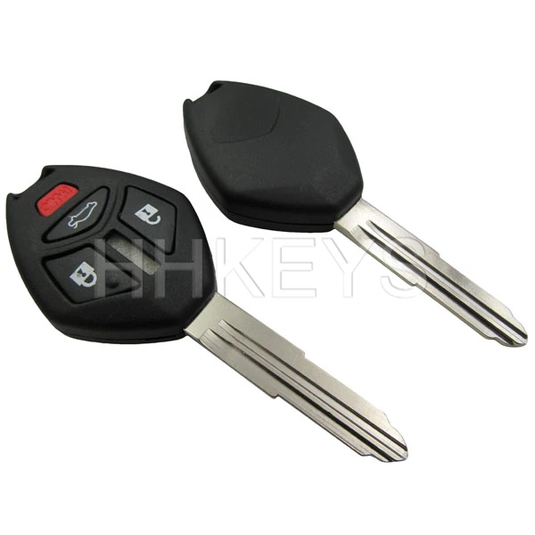 Mitsubishi 3+1 Buttons Remote Key Shell With Right Blade