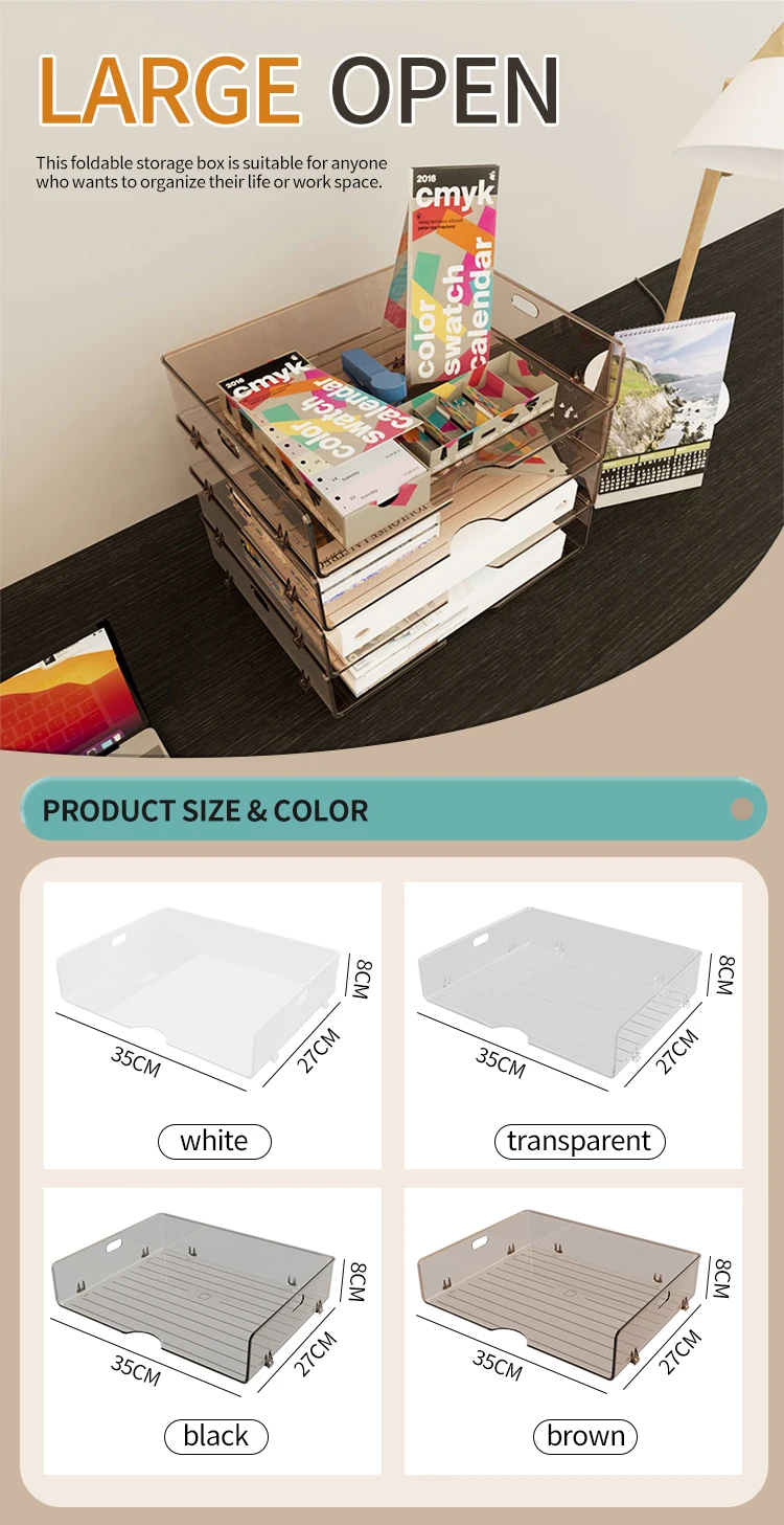 Stackable Multifunctional Plastic Desktop Storage Holders And Desk ...