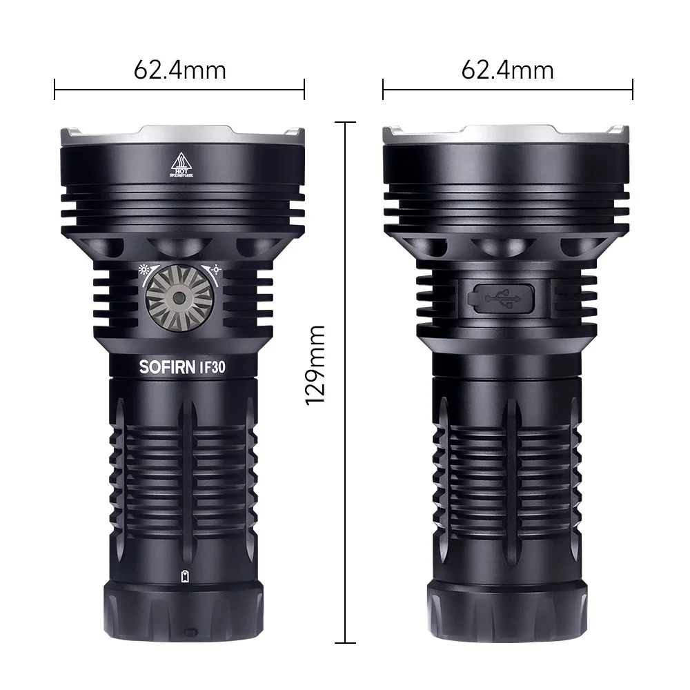 Sofirn IF30 12*TN-3535 12000lm 32650 Rechargeable Flashlight