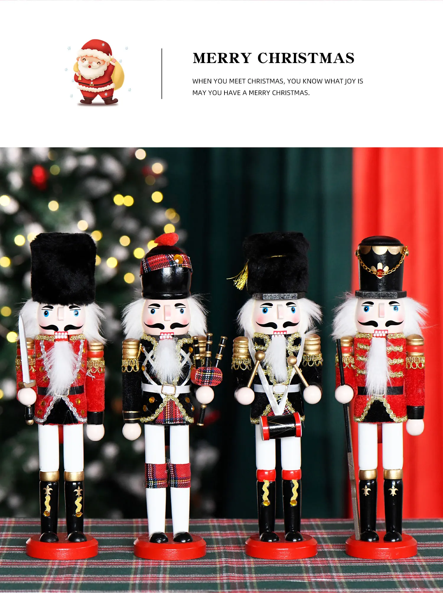Wholesale Nutcracker Cascanueces 30 Cm Wooden Nutcracker For Christmas