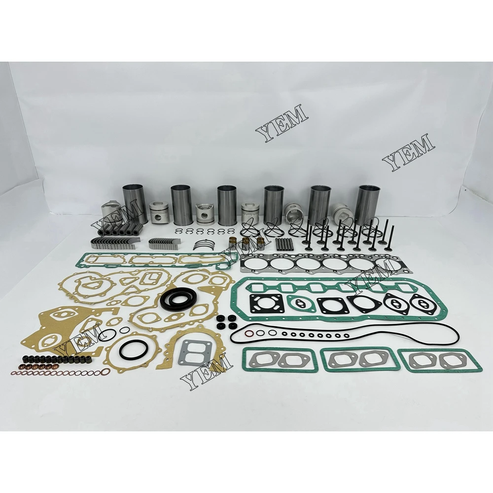 For Isuzu 6BB1 Cylinder Liner and Gasket Kit With Bearing Valve Guide Repair Parts High Quality Engine Parts